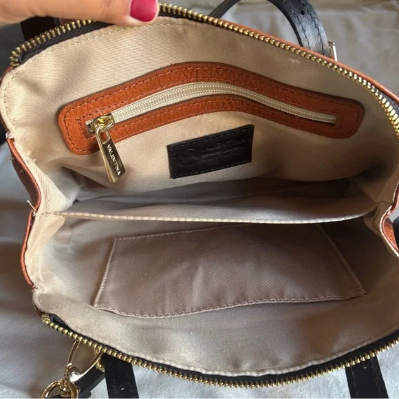 Valentina Orange and Black Crossbody Bag - Picture 5 of 5
